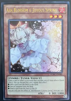 Yu-Gi-Oh Ash Blossom & Joyous Spring...Card # LCKC-EN080...Ultra Rare...Mint - Image 1