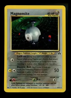 Magnemite 7/75 Neo Discovery 2001 Holo Rare WOTC Pokemon Card TCG - Image 1