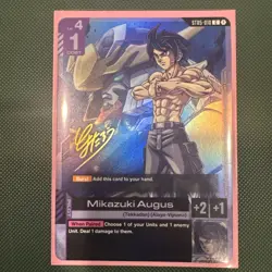 Gundam Card Game ST05-010 C+ Mikazuki Augus Alternate Art Release Event - Image 1