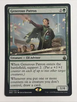 Generous Patron • Battlebond • NM • Rare Elf Blight Counters - Image 1