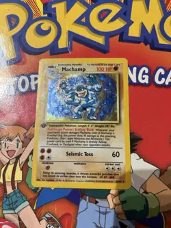 Pokemon TCG Machamp Holo 1st Edition Base Set #8/102 Holo Rare - Image 1