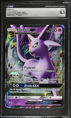 Pokemon English Espeon GX SM35 2017 Premium Collection Jumbo Promo Cards CGC 8,5 - Image 1