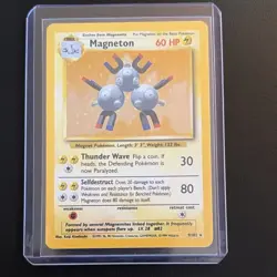 Pokemon Magneton 60 HP Holo Rare Base Set 9/102 1999 Wizards English - Image 1