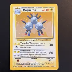 Pokemon Magneton 60 HP Holo Rare Base Set 9/102 1999 Wizards English - Image 2