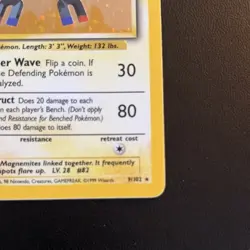 Pokemon Magneton 60 HP Holo Rare Base Set 9/102 1999 Wizards English - Image 5