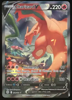 Pokemon TCG Charizard V Full Art Alt Art Holo 154/172 Brilliant Stars MINT - Image 1