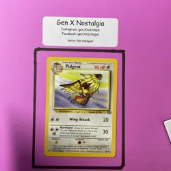 Pokemon TCG Pidgeot #24/64 Jungle Unlimited Non Holo Rare 1999 Vintage - Image 1