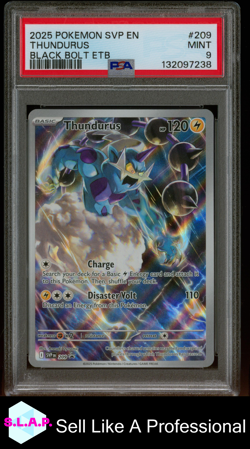 THUNDURUS BLACK BOLT ETB POKEMON SVP EN-SV BLACK STAR PROMO 2025 209 PSA 9 - Image 1