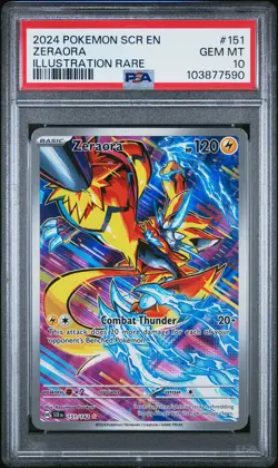 PSA 10 Zeraora #151 Pokemon Stellar Crown English 2024 - Image 1
