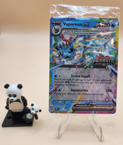 Pokemon TCG Prismatic Evolutions Vaporeon EX 023/131 Stamped Surprise Box Sealed - Image 2