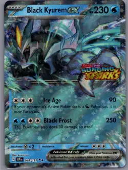 Pokemon STAMPED Black Kyurem ex 048/191 SSP Surging Sparks NM - Image 1