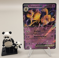 Pokemon TCG 151 Error No Star Pattern - Alakazam ex 050 Black Star Promo - Image 1