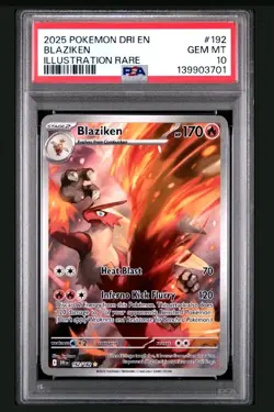 2025 Pokemon Destined Rivals #192 Blaziken IR PSA 10 - Image 1