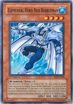 Elemental Hero Neo Bubbleman - SOI-EN004 - Common - 1st Edition Lightly Played S - Image 1