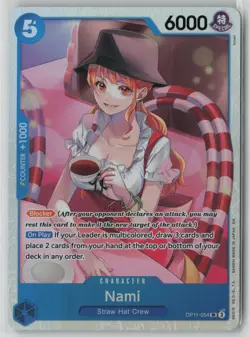 Nami (054) OP11-054 One Piece A Fist of Divine Speed Super Rare Near Mint - Image 1