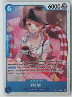 Nami (054) OP11-054 One Piece A Fist of Divine Speed Super Rare Near Mint - Image 1