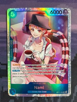 Nami (054) SR One Piece OP11-054 A Fist of Divine Speed Foil Near Mint - Image 1