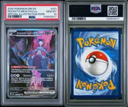 Team Rocket's Mewtwo ex 231/182 Sv10: Destined Rivals Holo PSA GEM MINT 10 - Image 3