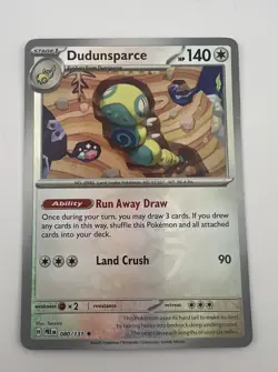 Dudunsparce 080/131 Pokemon TCG Prismatic Evolutions Master Ball Reverse Holo NM - Image 1