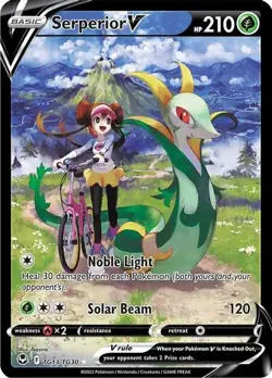 Serperior V - TG13/TG30 - Pokemon Silver Tempest Trainer Gallery Holo Card NM - Image 1