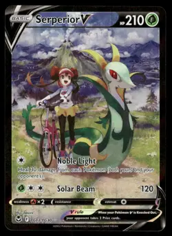 Pokemon Cards Serperior V TG13/TG30 Silver Tempest Trainer Gallery Holo NM - Image 1