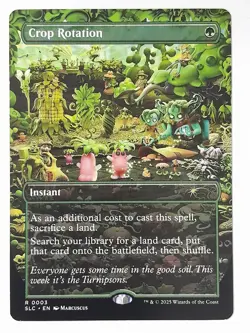 Crop Rotation (Borderless #3) - NM - SLC SLD Secret Lair Encyclopedia MTG Magic - Image 1
