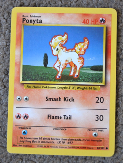 Ponyta 060/102 Base Set Regular pokemon card original 1999 rare - Image 1