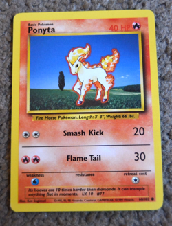pokemon card Ponyta 060/102 Base Set Regular original 1999 rare 1st edition - Image 1