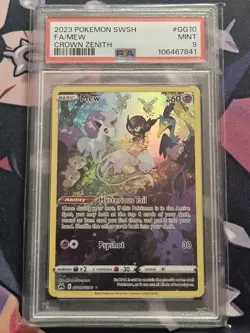 2023 POKEMON SWORD & SHIELD CROWN ZENITH #GG10 FULL ART/MEW PSA 9 - Image 1