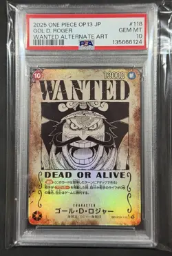 Gol D. Roger WANTED SP OP09-118 Carrying on His Will Japanese ONE PIECE PSA 10 - Image 1