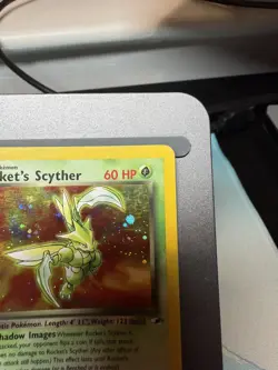NM Rocket's Scyther 13/132 GH Gym Heroes Pokemon Card TCG WOTC Holo Rare UK - Image 3
