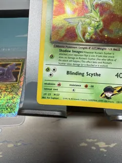 NM Rocket's Scyther 13/132 GH Gym Heroes Pokemon Card TCG WOTC Holo Rare UK - Image 4