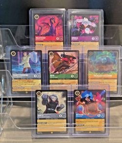 Disney Lorcana Legendary Lot 7 Cards Non-Foil Mixed Set Ursula Maleficent - Image 1