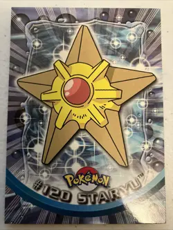 Staryu Pokemon 2000 Topps Card Blue Logo - Image 3