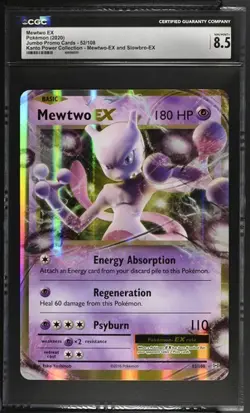 Mewtwo EX 52/108 2020 Jumbo Promo Cards Kanto Power Collection Pokemon CGC 8,5 - Image 1