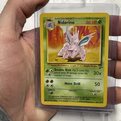 Nidorino 54/130 Base Set 2 Uncommon Vintage Pokemon Card WOTC TCG English NM/MT - Image 1