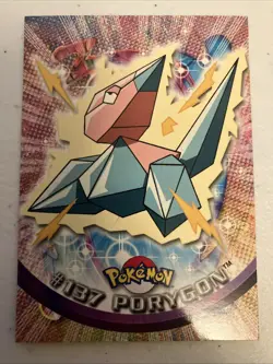 Porygon Pokemon 2000 Topps Card Blue Logo - Image 3