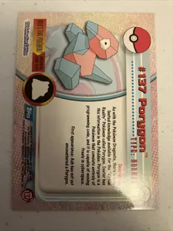 Porygon Pokemon 2000 Topps Card Blue Logo - Image 4