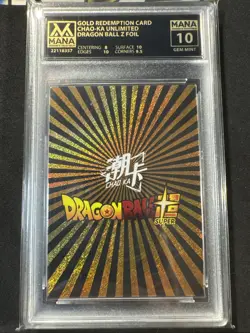 Dragon Ball Z Chao-Ka Unlimited Gold Redemption Card Mana 10 Gem Mint 🔥 - Image 1