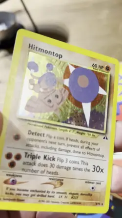 Pokemon TCG Hitmontop Neo Discovery Holo Card 3/75 Pokemon Card Wotc Vintage - Image 2