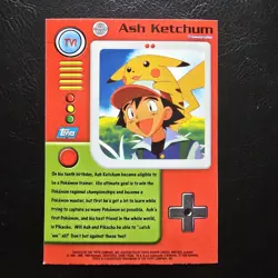 TV1 Ash Ketchum HOLO - 1999 Topps Pokemon - TV Animation Edition - Image 2