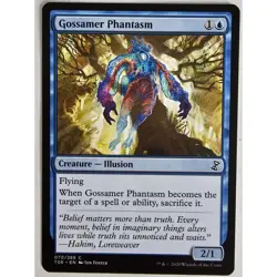 MTG Magic The Gathering Gossamer Phantasm Creature-Illusion Card Blue TSR - Image 1