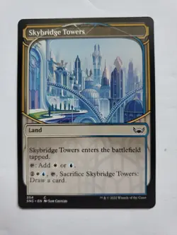 MTG Magic The Gathering Card Skybridge Towers Land Streets Of New Capenna 2022 - Image 1