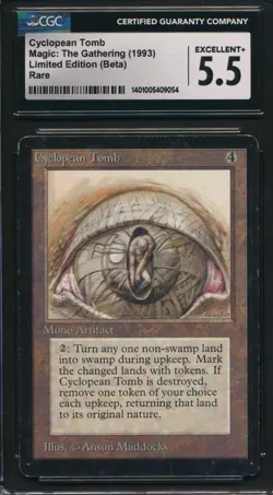 Beta Cyclopean Tomb CGC 5.5 Graded Magic MTG (9054) -magicgraders- - Image 1