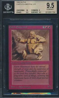 Alpha Earth Elemental BGS 9.5 Graded Magic MTG (1794) -magicgraders- - Image 1