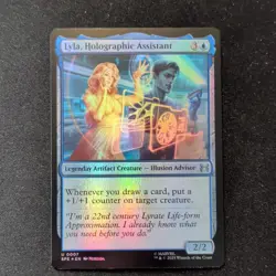 Wizards Lyla, Holographic Assistant Marvel 0007 Legendary Artifact Holo Uncommo. - Image 1