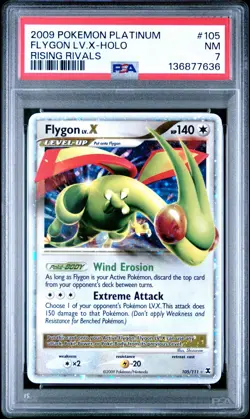 Pokemon TCG Flygon Lv.X 105/111 Platinum Rising Rivals Ultra PSA 7 - Image 1