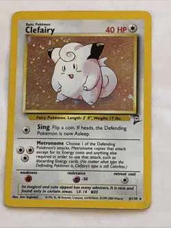 Clefairy 006/130 Base Set 2 Holo Pokemon TCG MP - Image 1