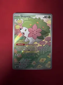 Pokemon TCG Shaymin Destined Rivals 185/182 Illustration Rare English Edition - Image 1