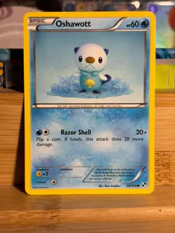 OSHAWOTT 28/114 Black&White Unlimited Vintage Pokemon TCG Lightly Played - Image 1